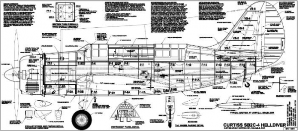 Curtis SB2C Helldiver 1/5 Plans